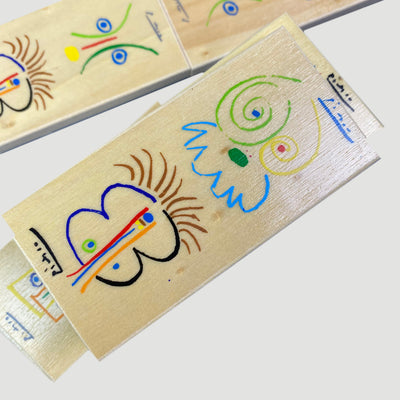 80's Picasso Wooden Domino Set