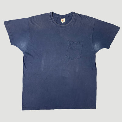 80's Basic Navy Blue Pocket T-Shirt