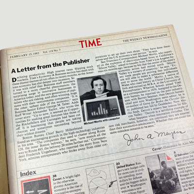 1982 Time Magazine Steve Jobs Striking It Rich