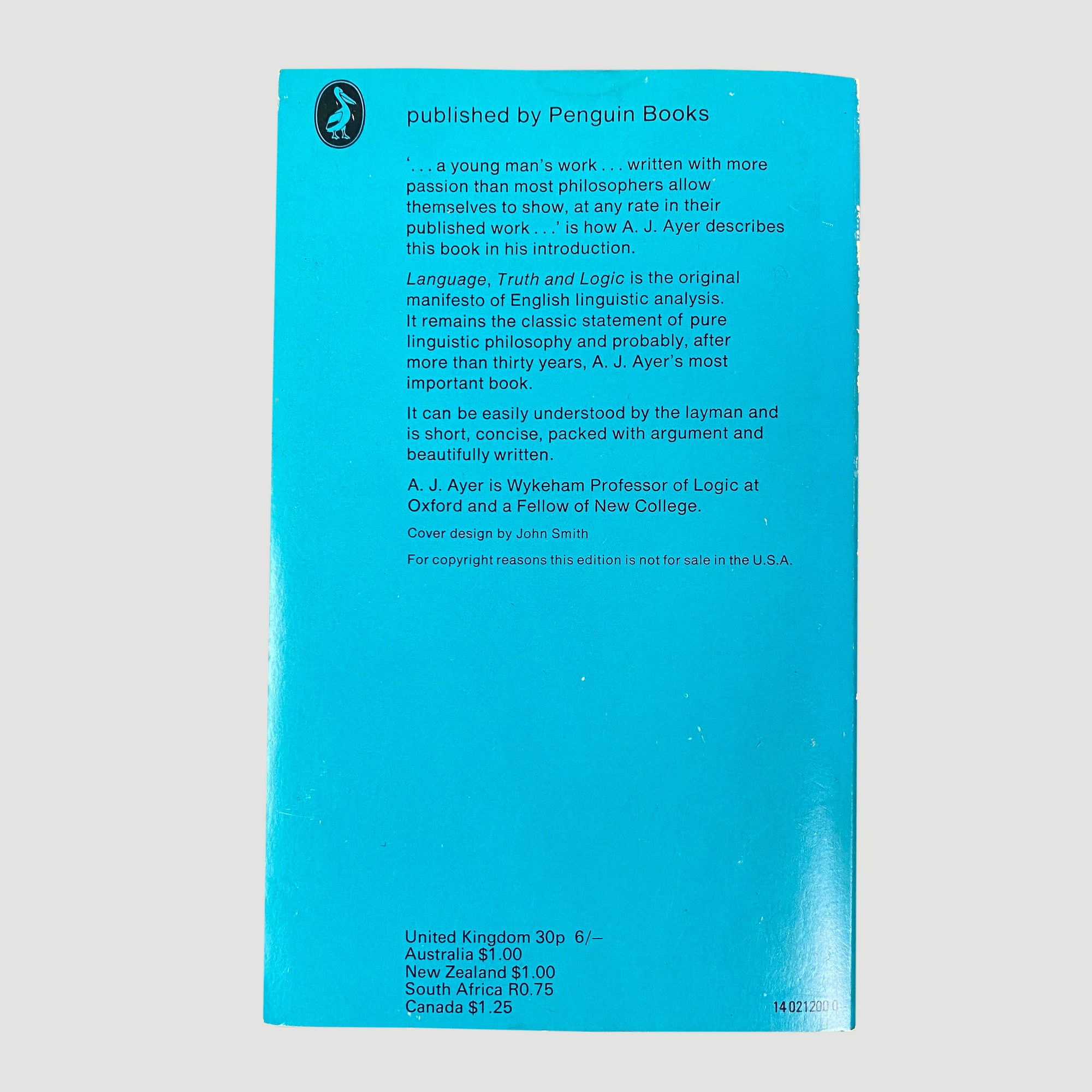 1971 A.J. Ayer 'Language, Truth and Logic'