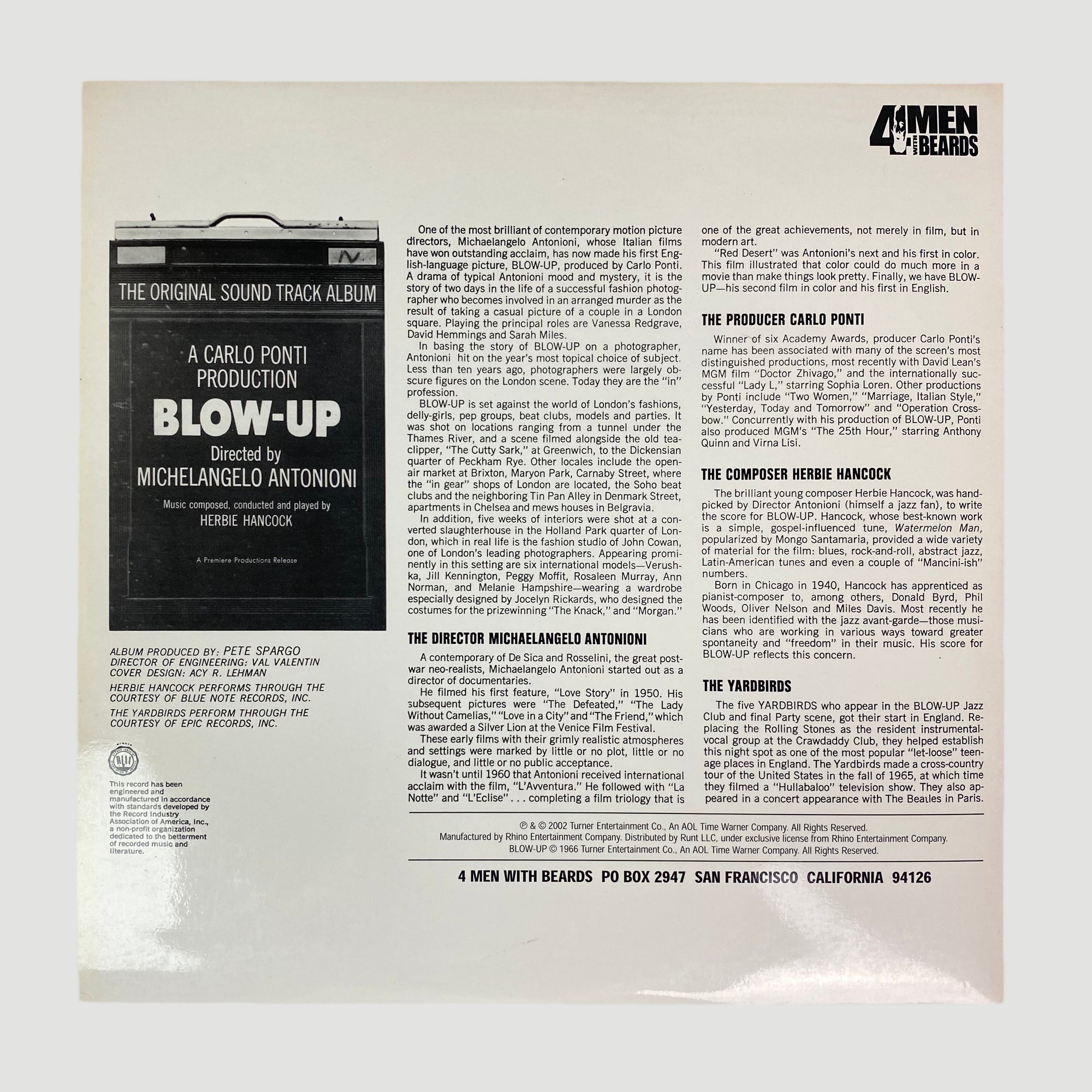 2002 Herbie Hancock 'Blow-Up - The Original Soundtrack' LP (Reissue)