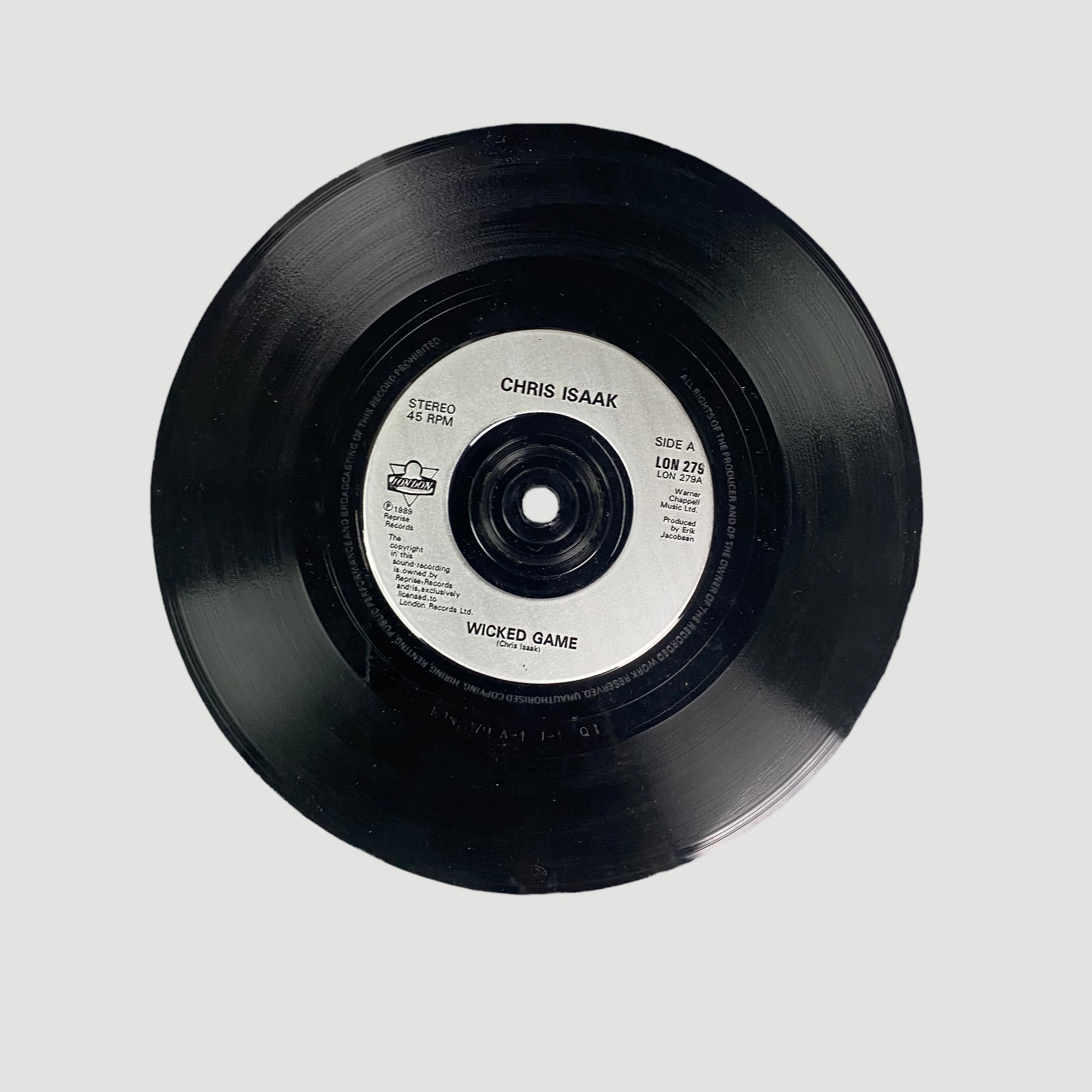 1990 Chris Isaak Wicked Game Wild at Heart 7" Single