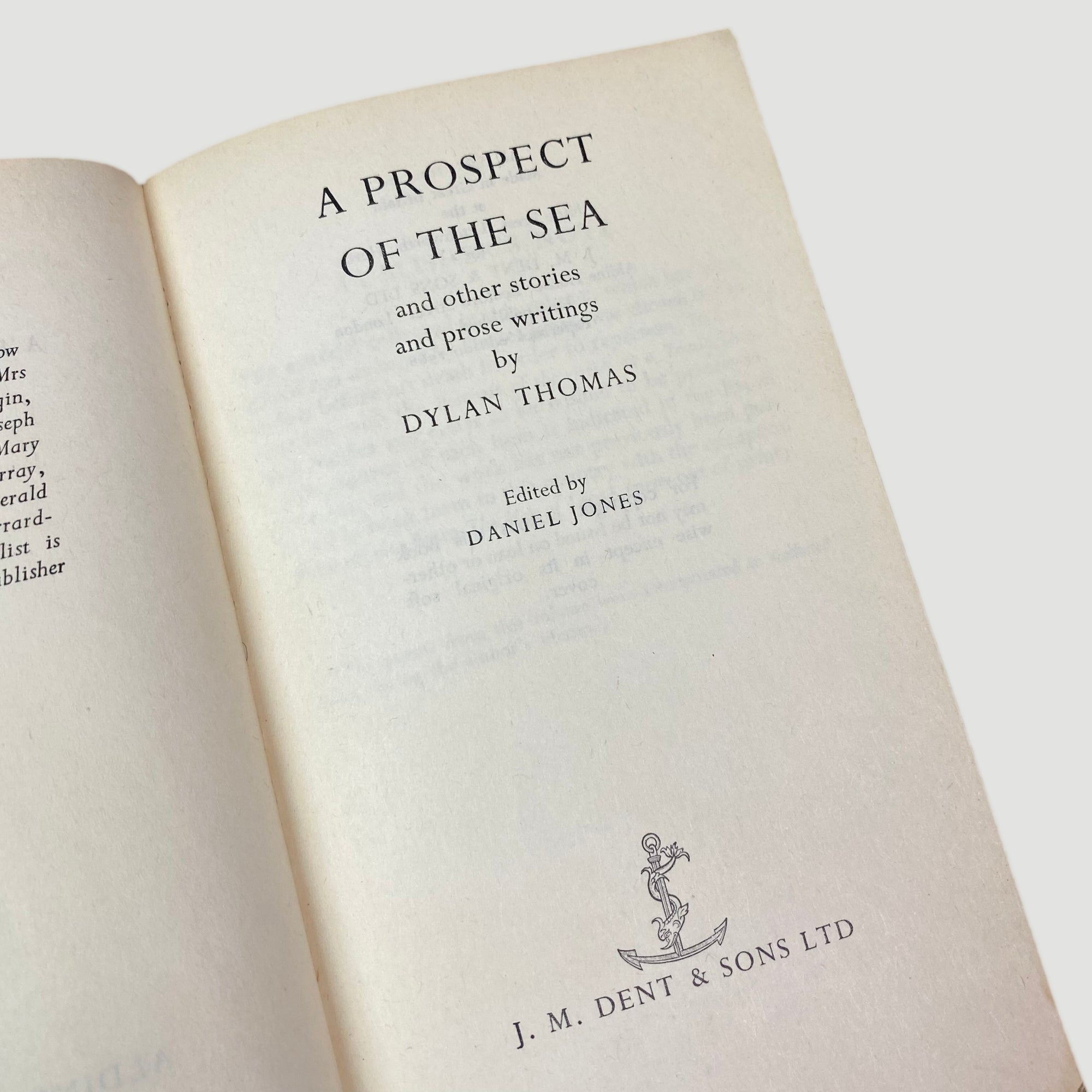 1966 Dylan Thomas ‘A Prospect of the Sea’