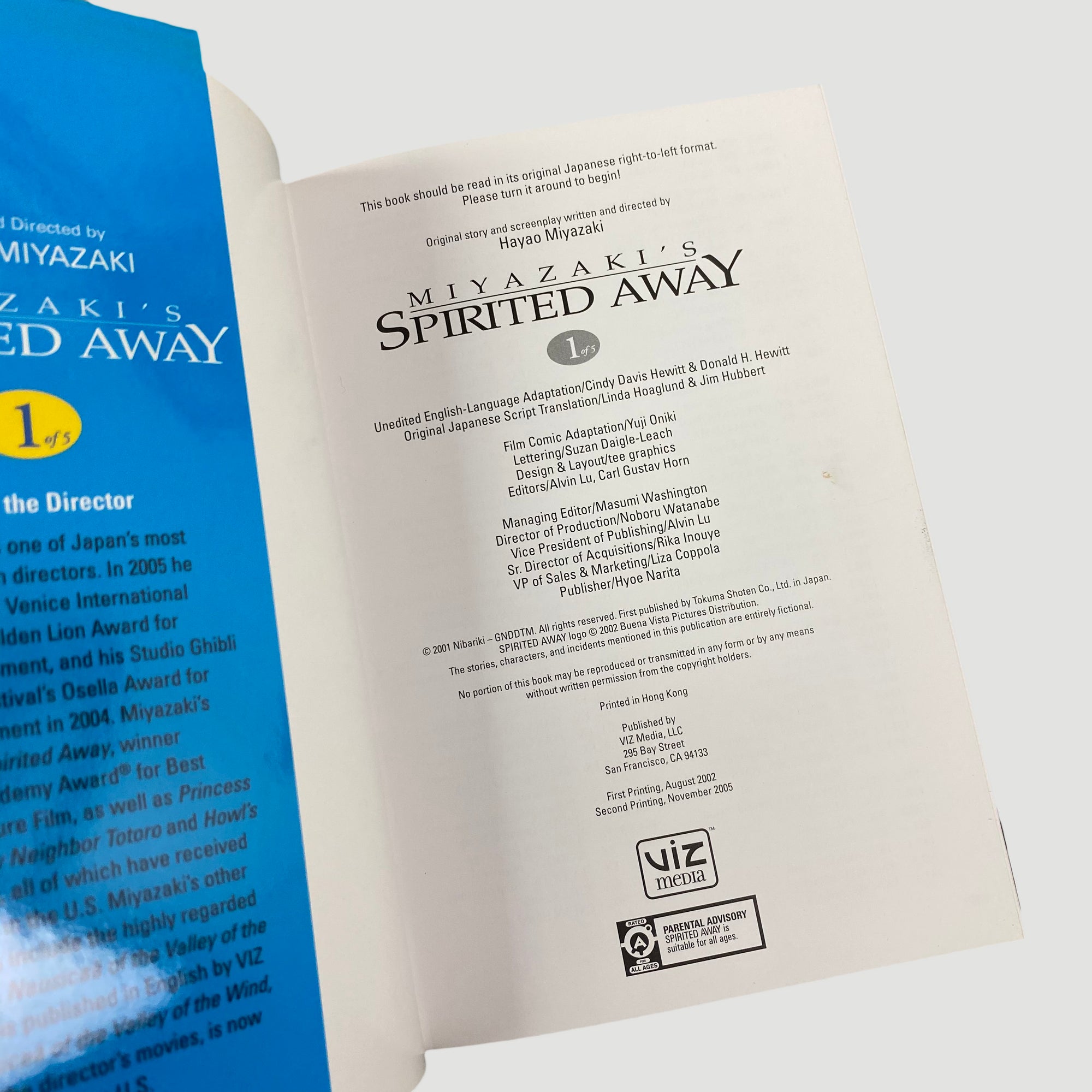 2005 Hayao Miyazaki 'Spirited Away' Volumes 1-5