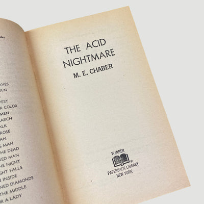 1972 The Acid Nightmare by M.E.Chaber