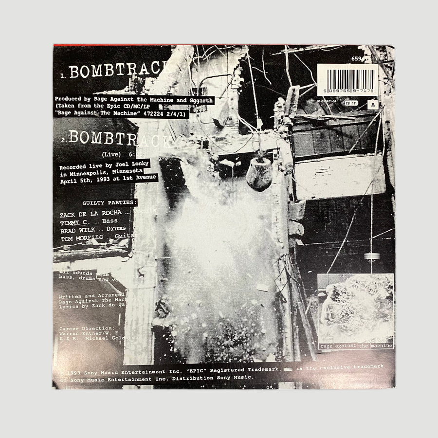 1992 Rage Against the Machine Bombtrack 7"