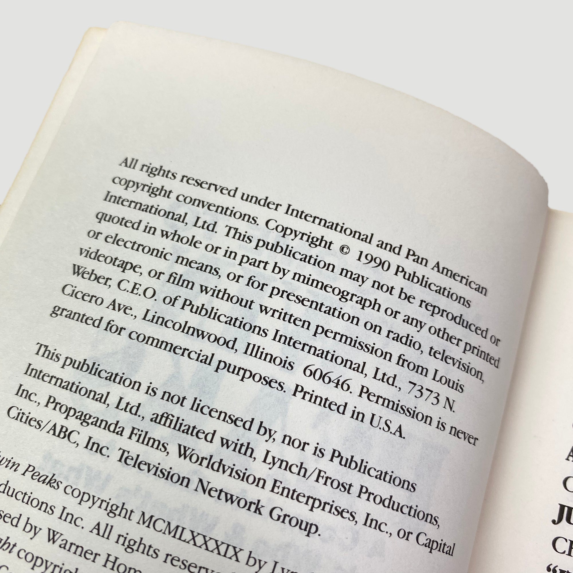 1990 Welcome to Twin Peaks : A Complete Guide