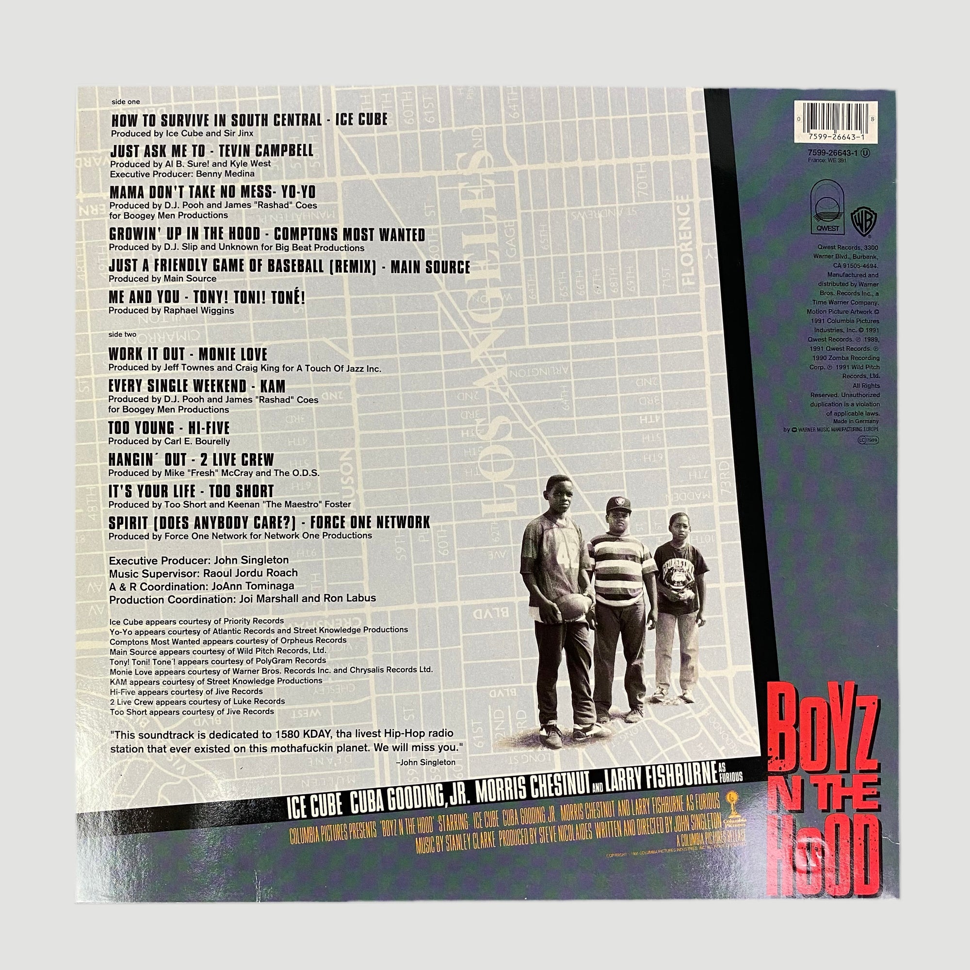 1991 Boyz In The Hood Soundtrack LP