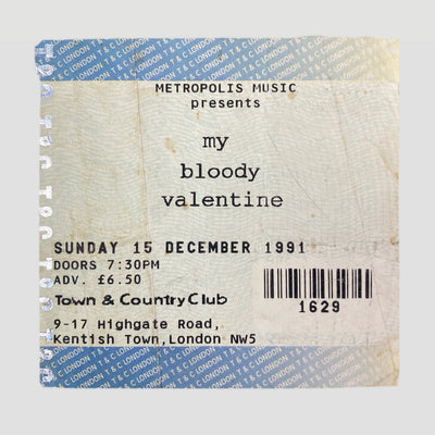 1991 My Bloody Valentine Loveless Show Ticket