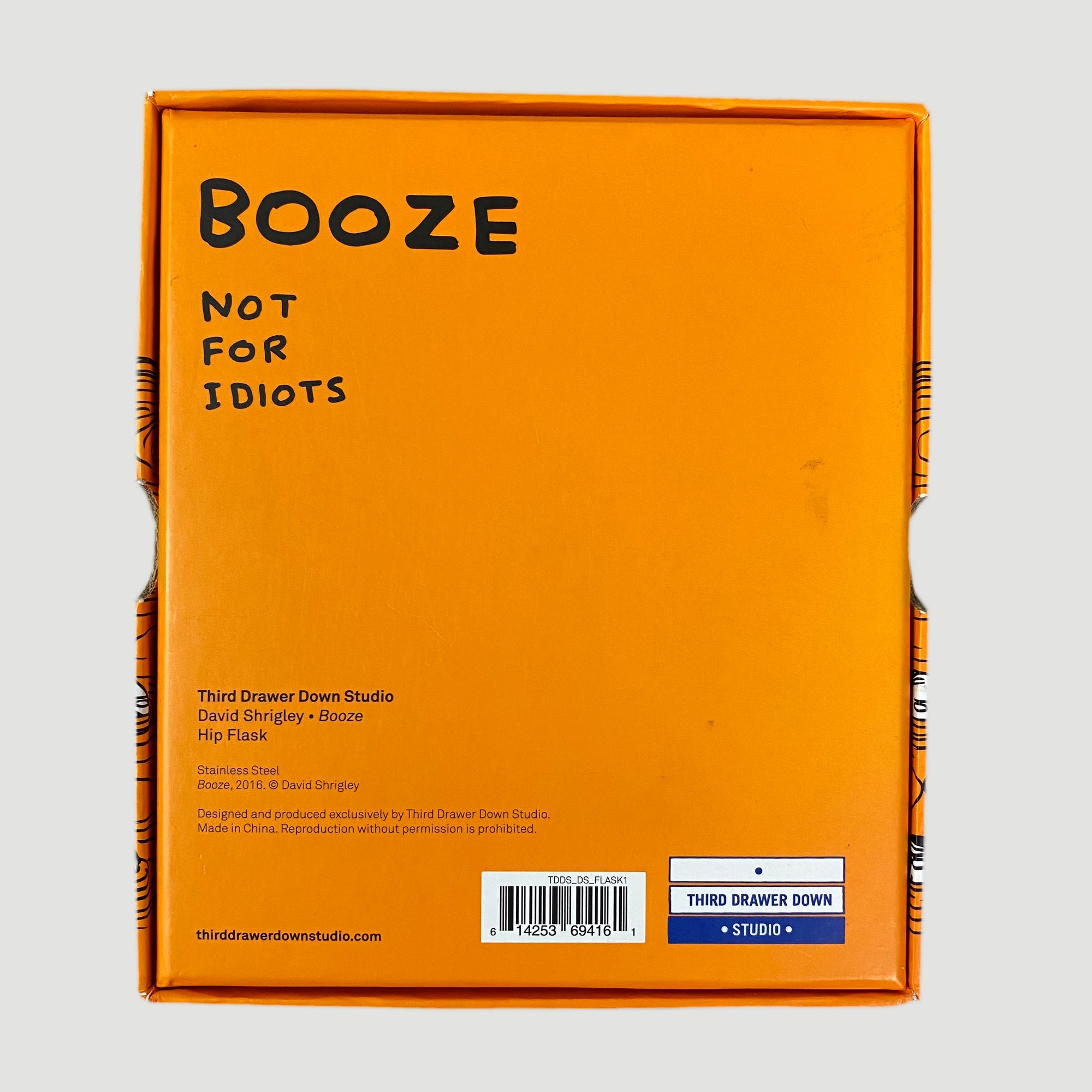 2016 David Shrigley Hip Flask