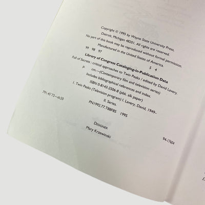 1995 'Full of Secrets: Critical Approaches to Twin Peaks'