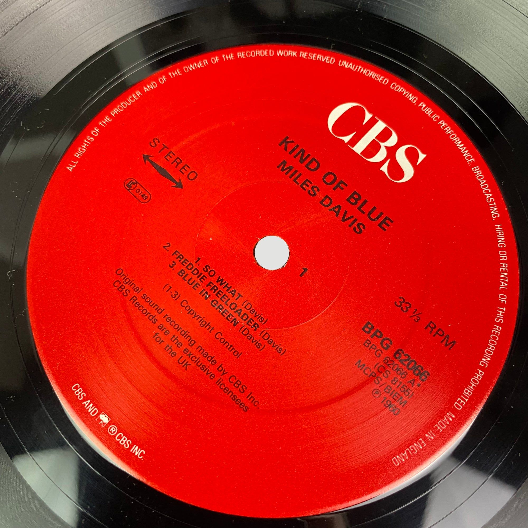 70's Miles Davis Kind of Blue Vinyl LP