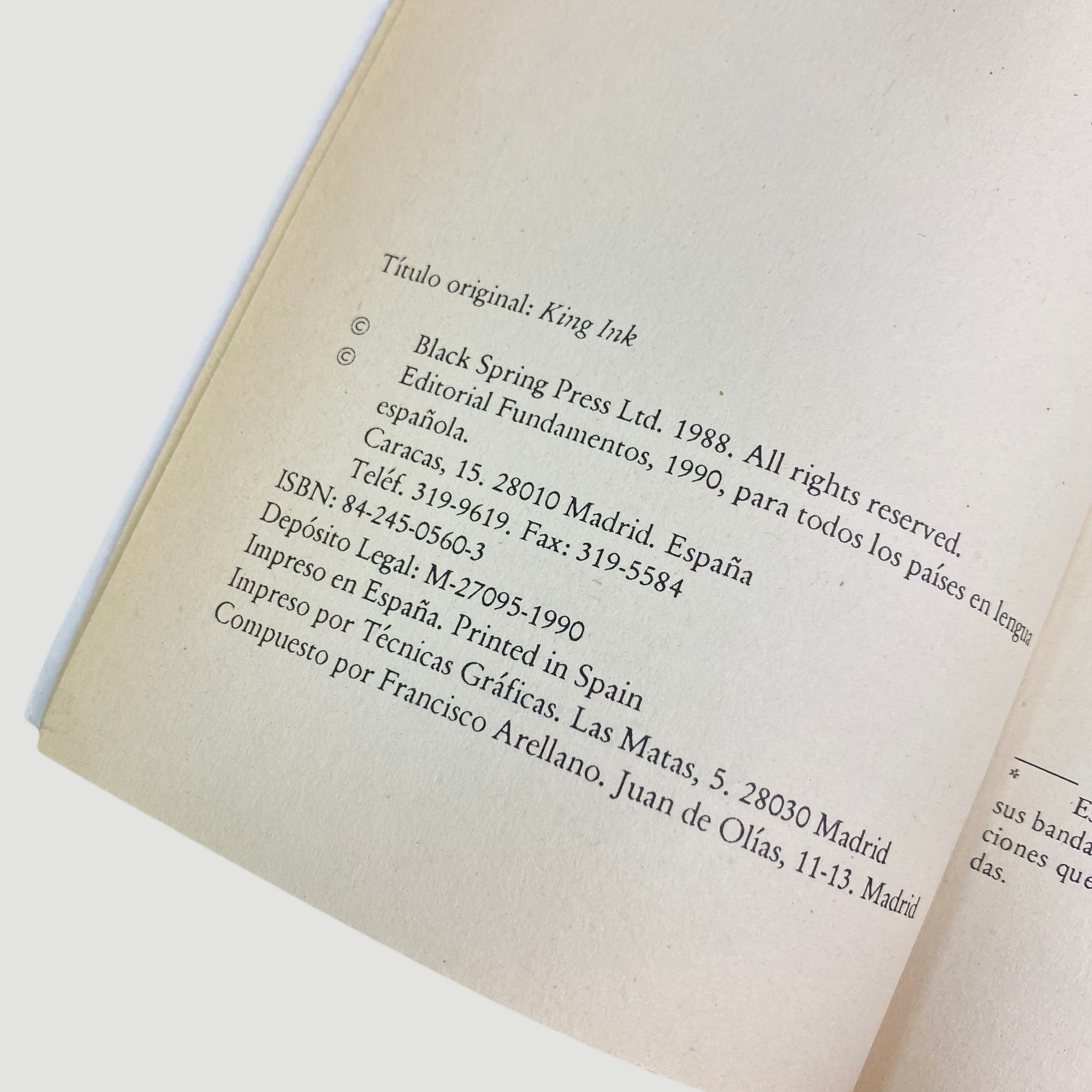 1990 Nick Cave King Ink Lyric & Prose Book