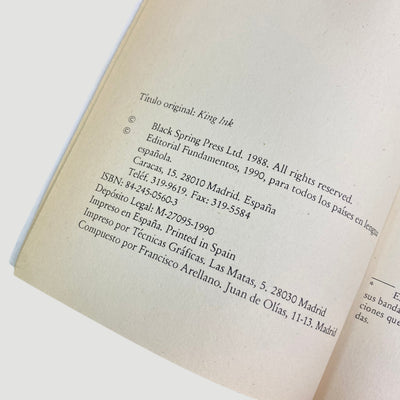 1990 Nick Cave King Ink Lyric & Prose Book