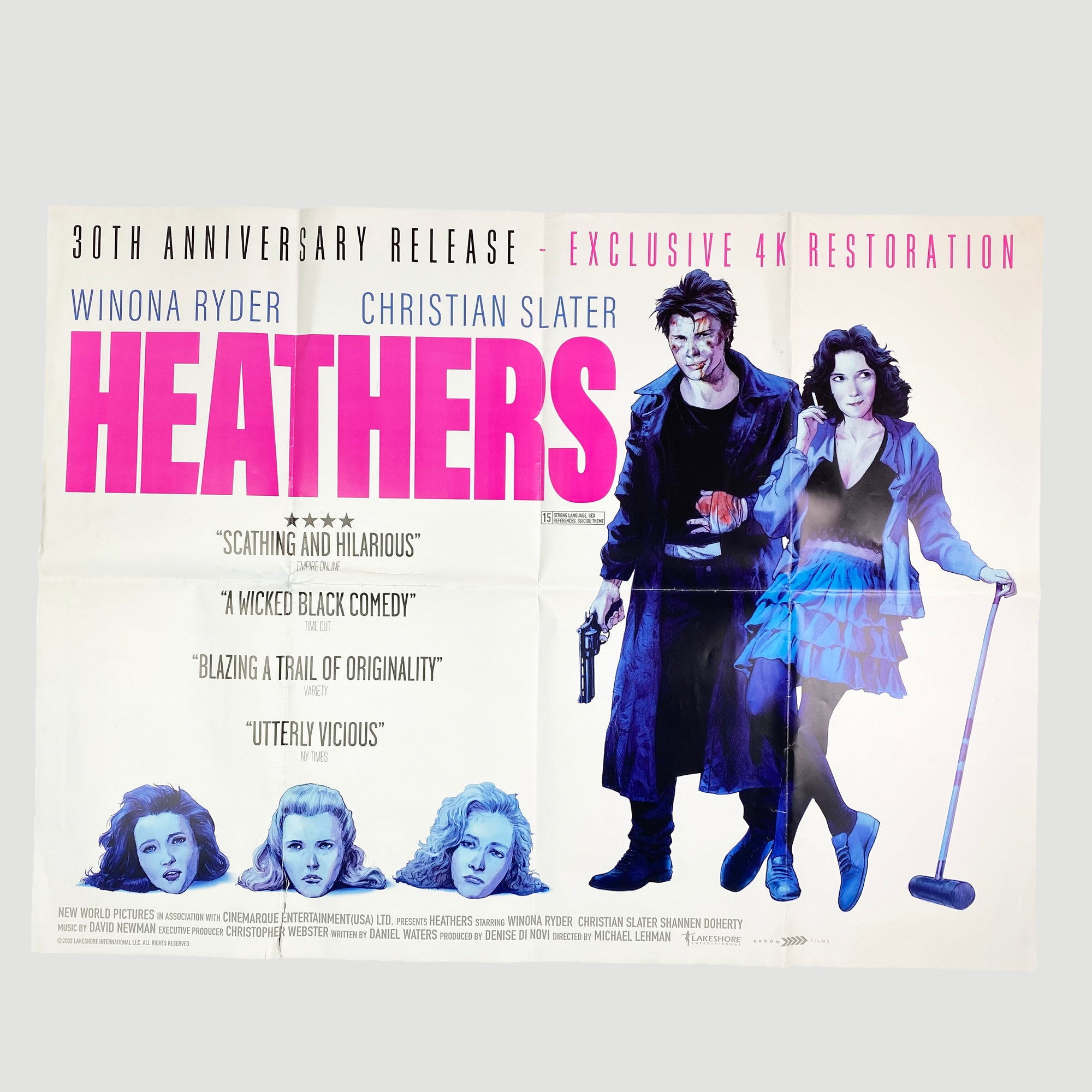 2002 Heathers' UK Quad Cinema Poster