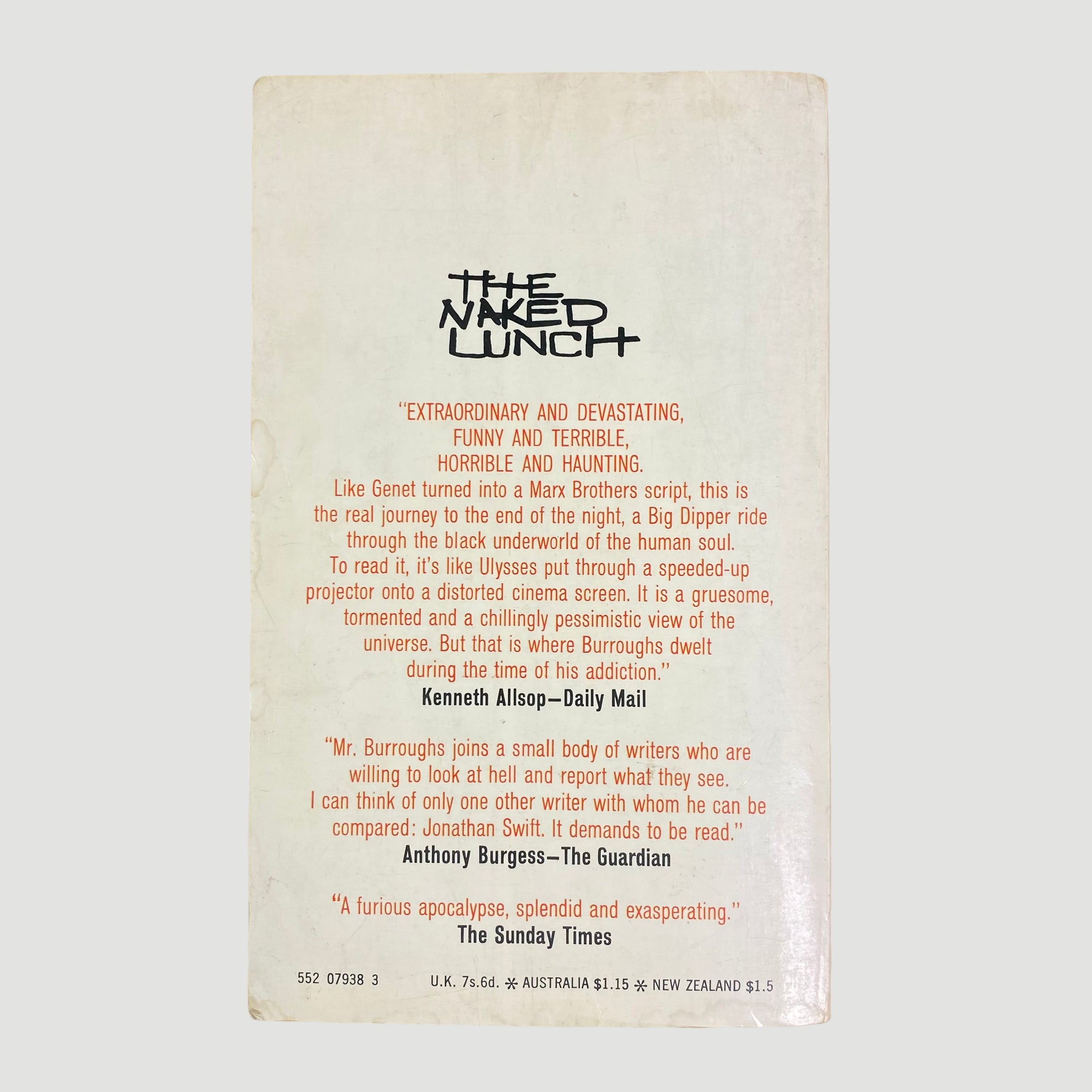 1969 William Burroughs ‘The Naked Lunch’