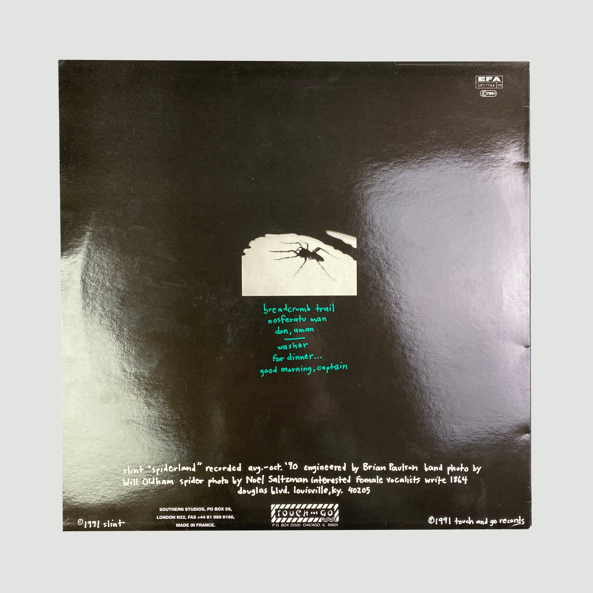 1991 Slint 'Spiderland' 1st Euro Press LP