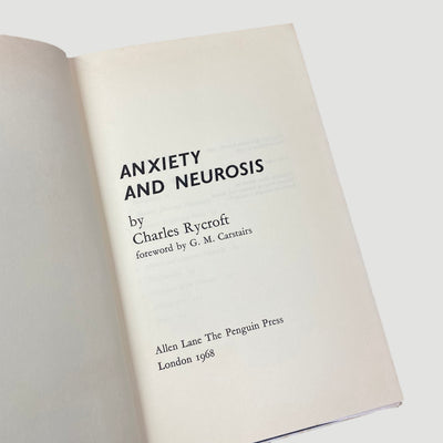 1968 Charles Rycroft 'Anxiety and Neurosis'