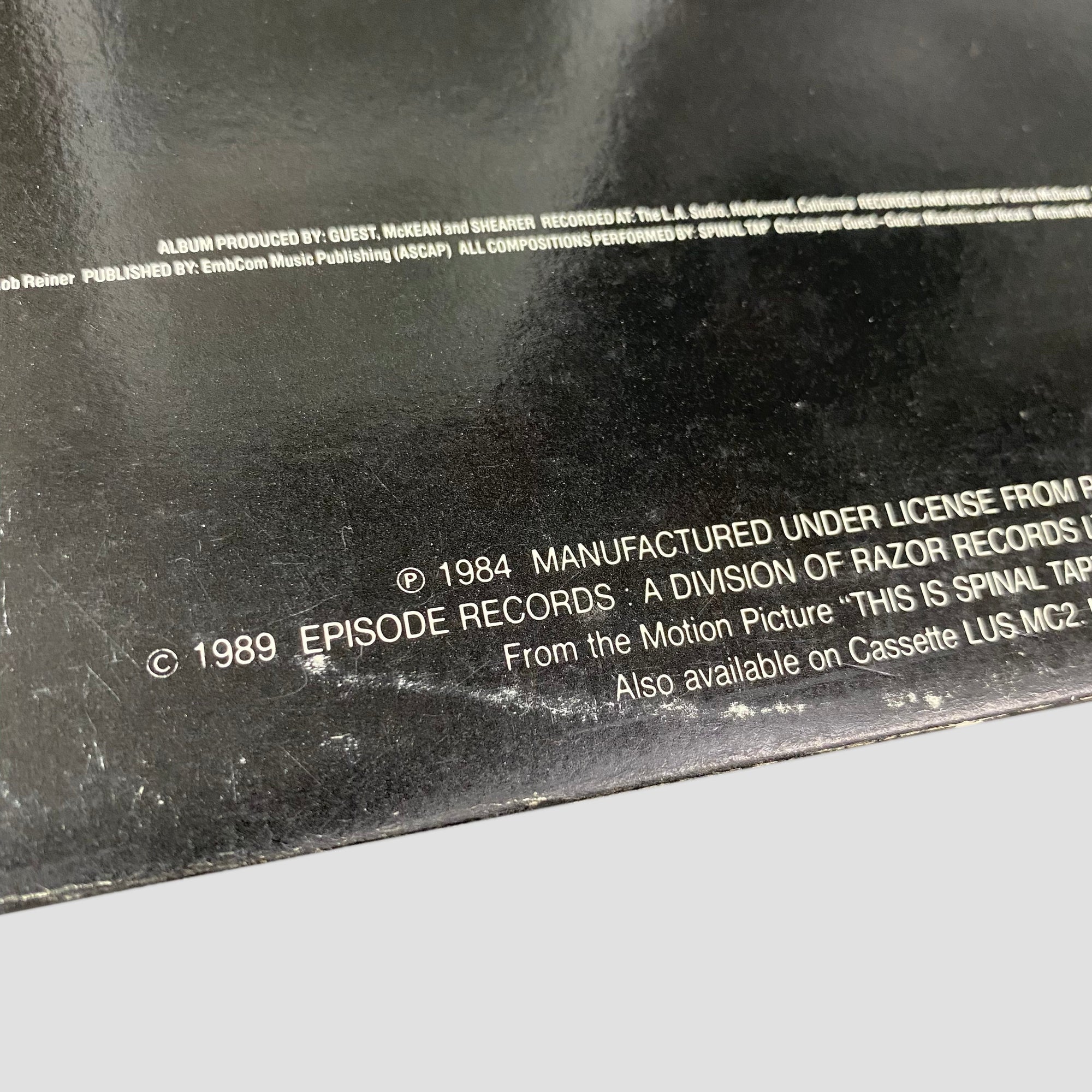 1989 Spinal Tap OST Soundtrack Vinyl LP