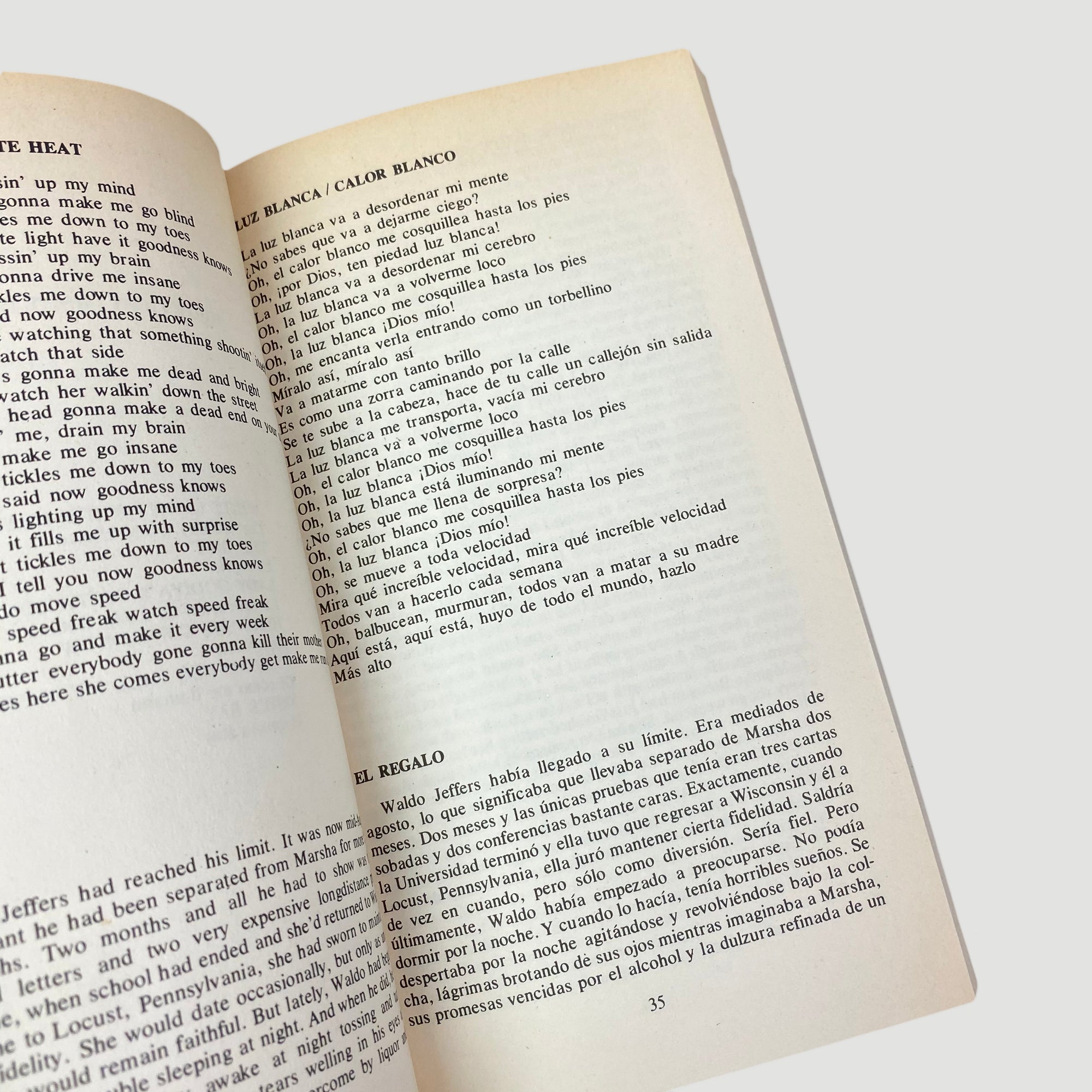 1988 'Lou Reed & The Velvet Underground Canciones' Book