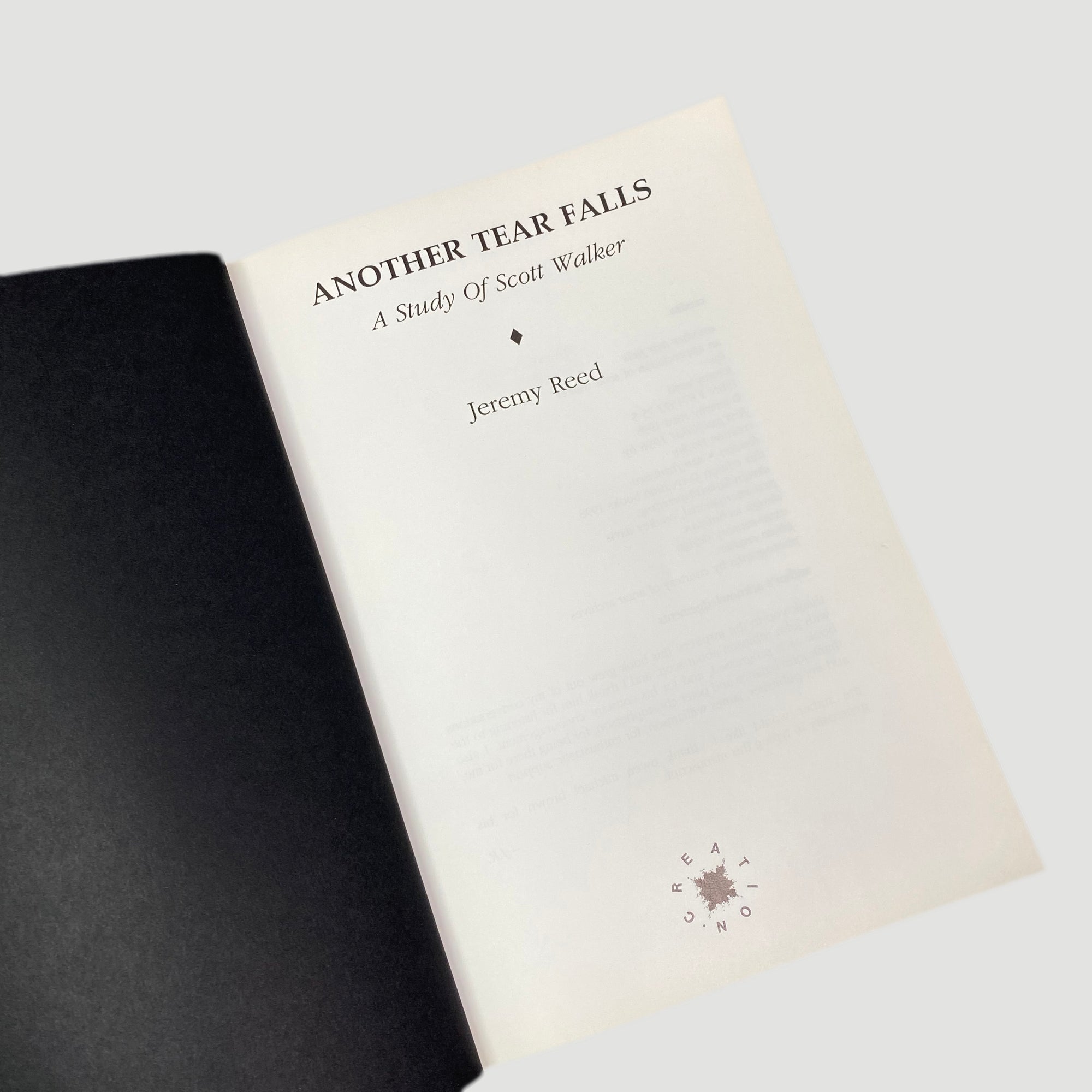 1998 Jeremy Reed ‘Another Tear Falls: A Study of Scott Walker’