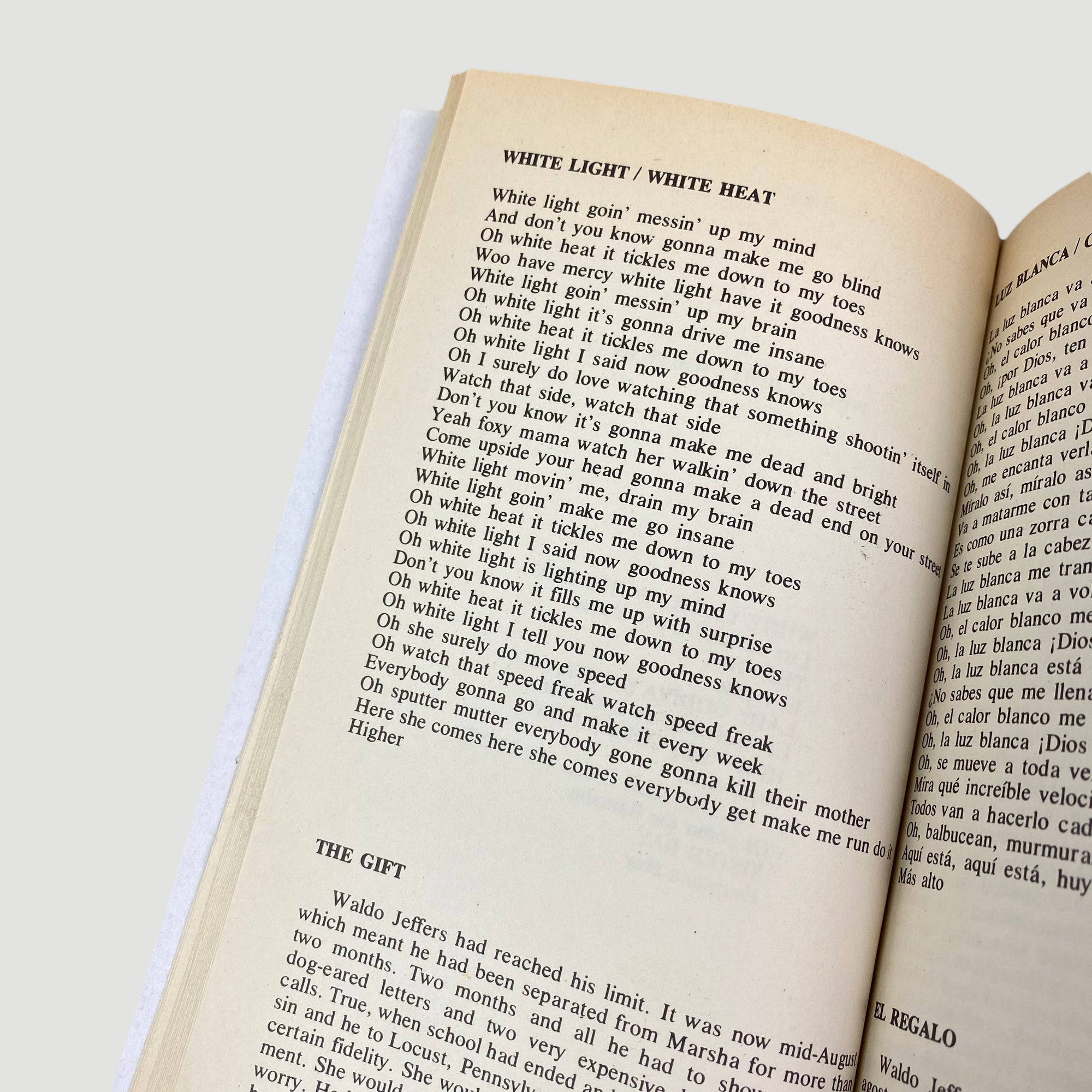 1988 'Lou Reed & The Velvet Underground Canciones' Book