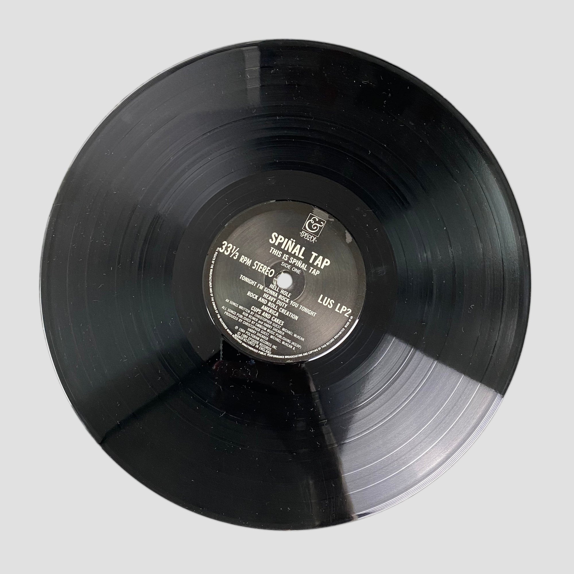 1989 Spinal Tap OST Soundtrack Vinyl LP