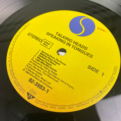 1983 Talking Heads 'Speaking In Tongues' LP