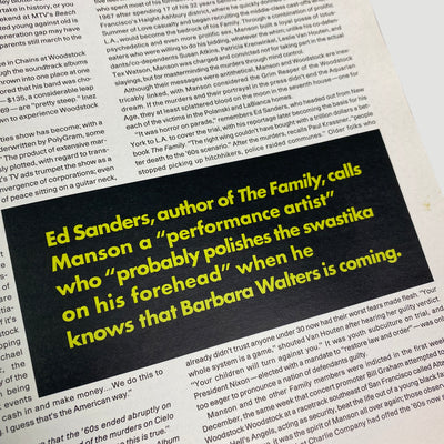 1994 SPIN Magazine Charles Manson/Woodstock Issue