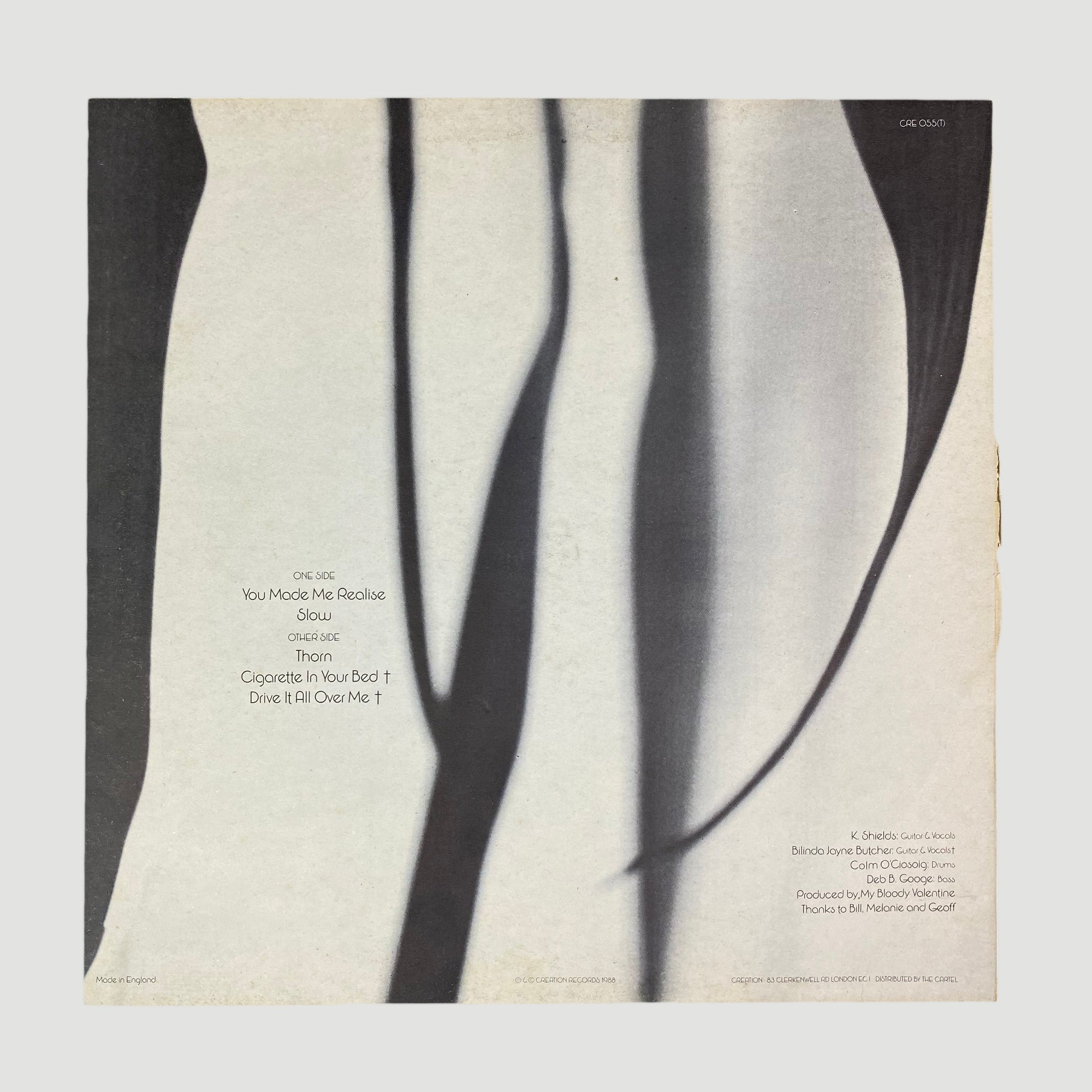 1988 My Bloody Valentine You Made Me Realise 1st Press UK 12" EP