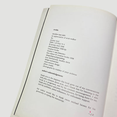 1998 Jeremy Reed ‘Another Tear Falls: A Study of Scott Walker’