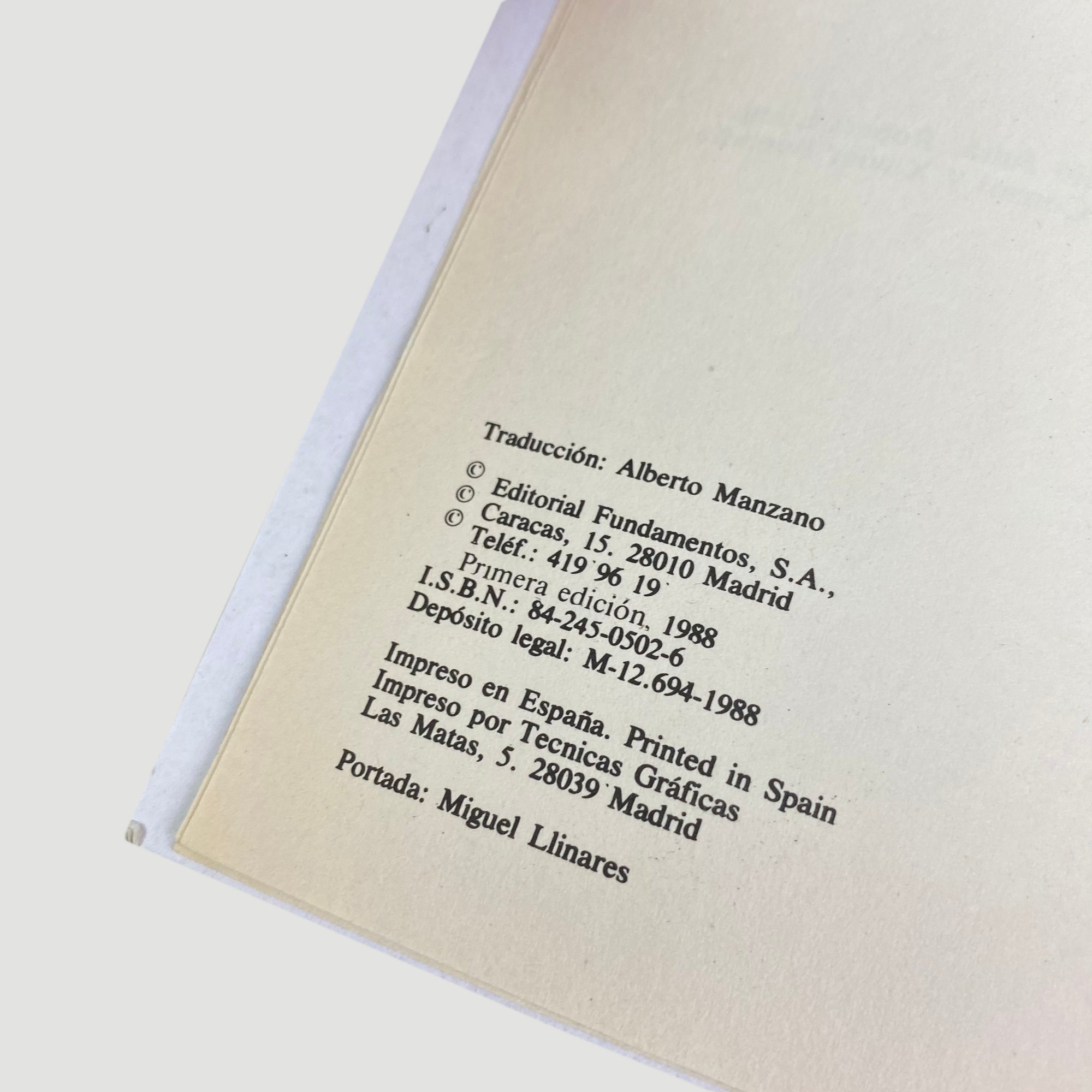 1988 'Lou Reed & The Velvet Underground Canciones' Book