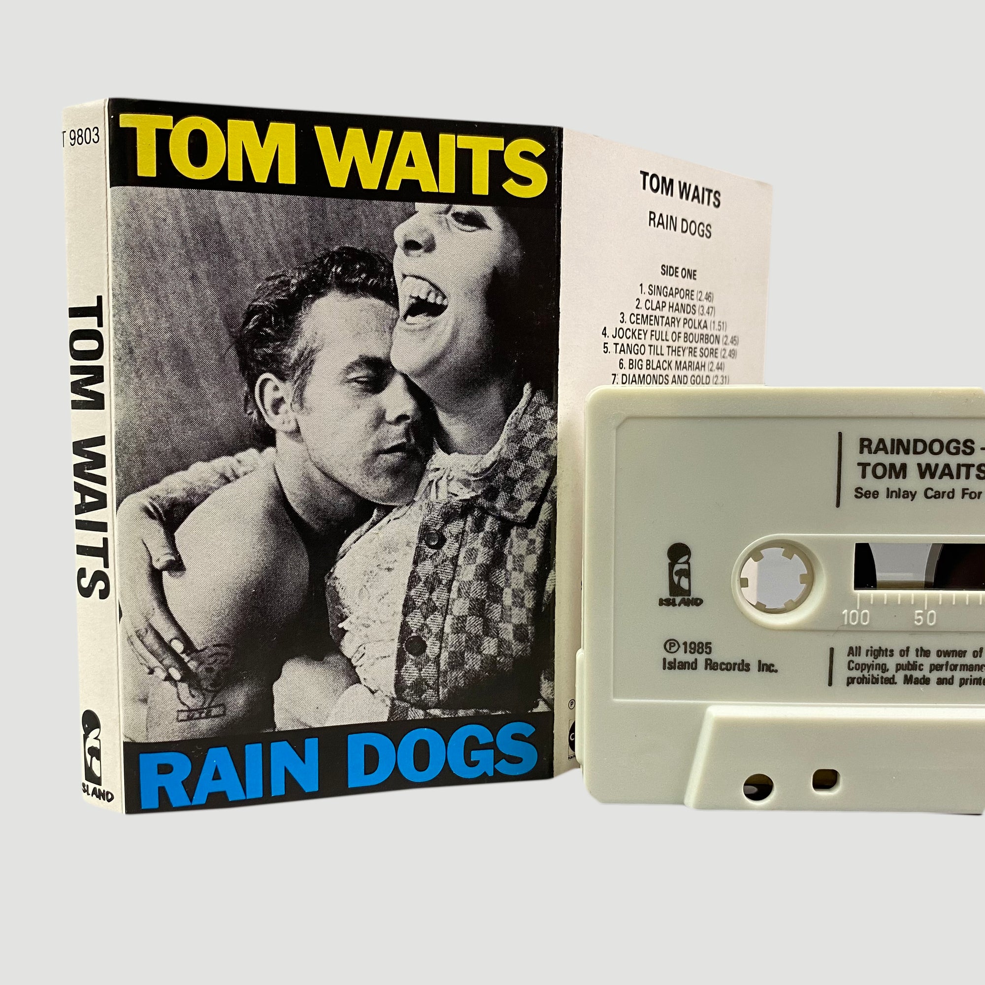 1985 Tom Waits 'Rain Dogs' Cassette
