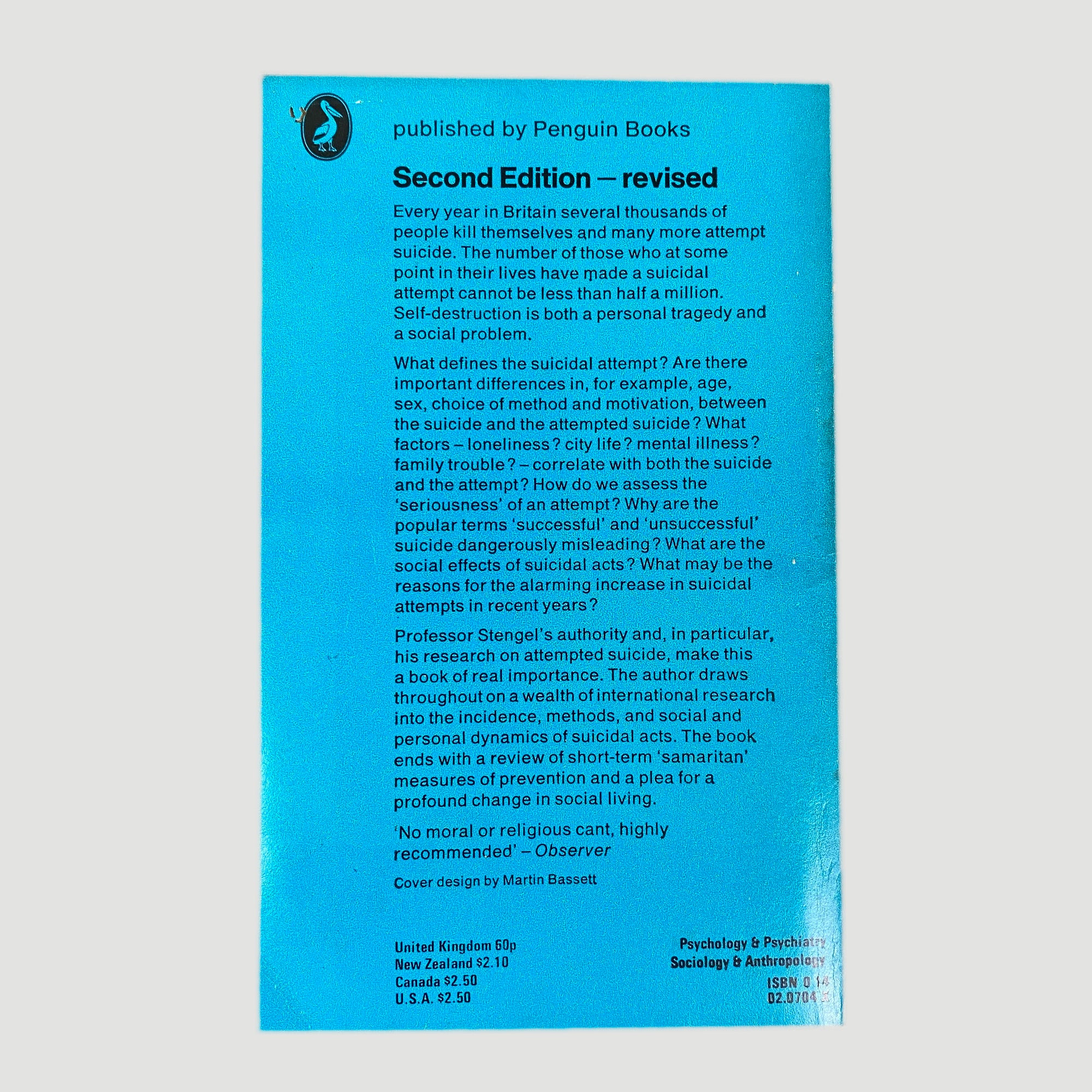 1975 'Suicide & Attempted Suicide' Pelican