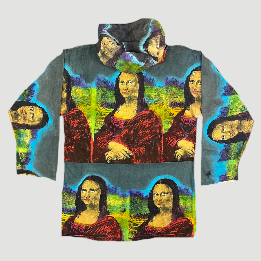 90's 'Mona Lisa' All Over Print Hoodie