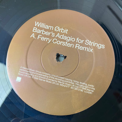 1999 William Ørbit 'Barber's Adagio For Strings' 12"