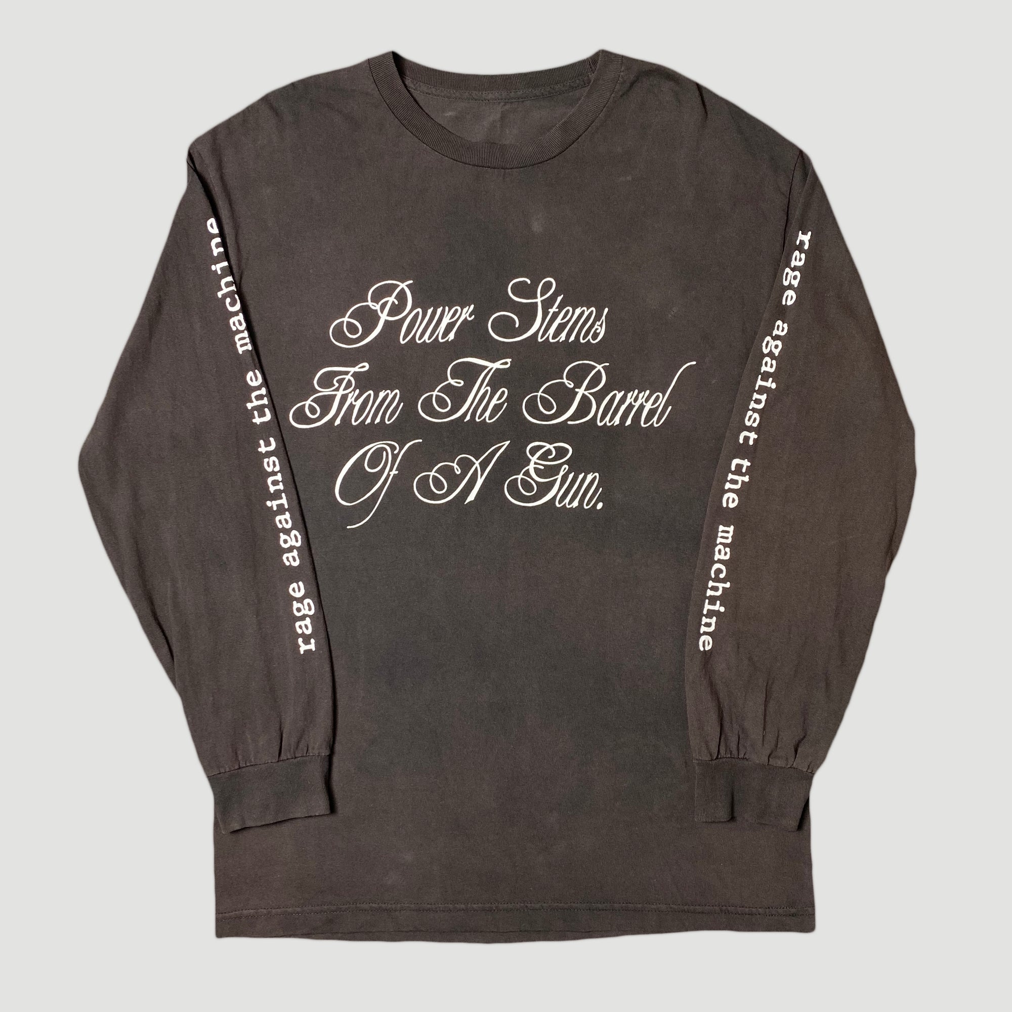 Mid 90's Rage Against The Machine 'Power Stems...' Long Sleeve T-Shirt