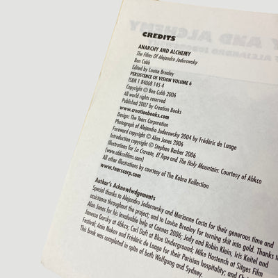 2007 Ben Cobb 'Anarchy and Alchemy: The Films of Alejandro Jodorowsky'