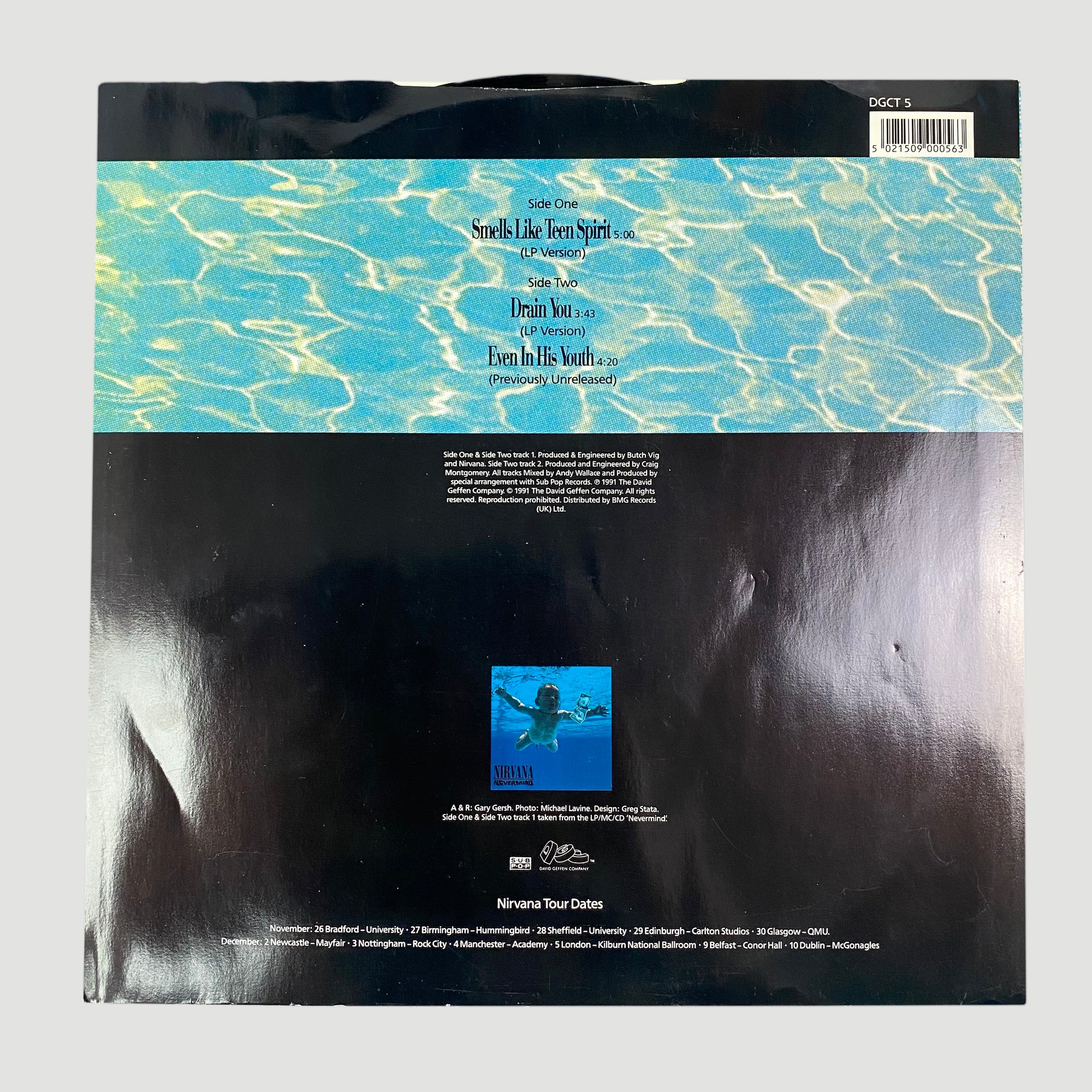 1991 Nirvana 'Smells Like Teen Spirit' UK 12" Single