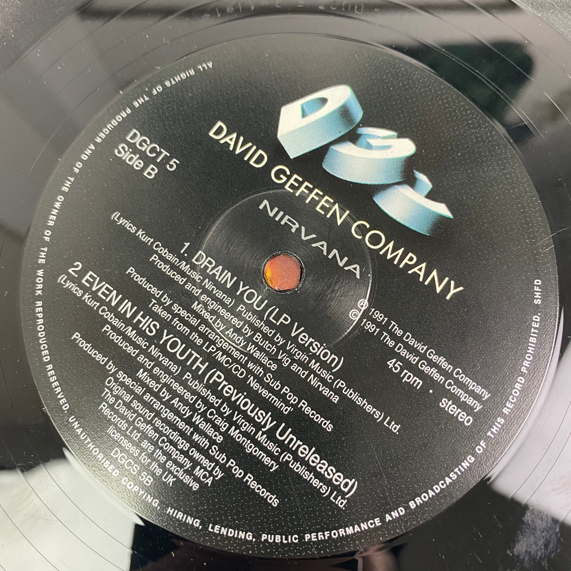 1991 Nirvana 'Smells Like Teen Spirit' UK 12" Single