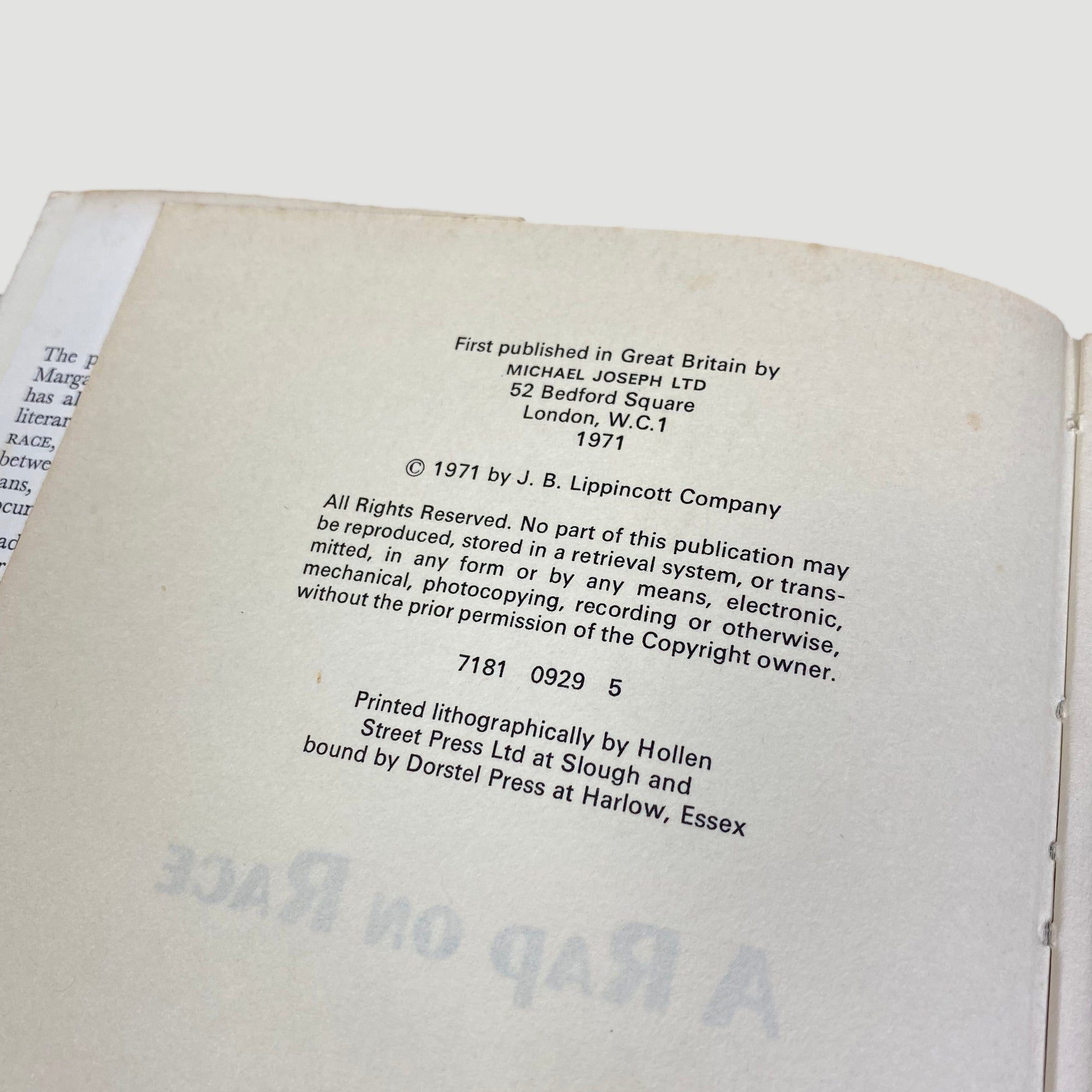 1971 James Baldwin / Margaret Mead A Rap on the Race