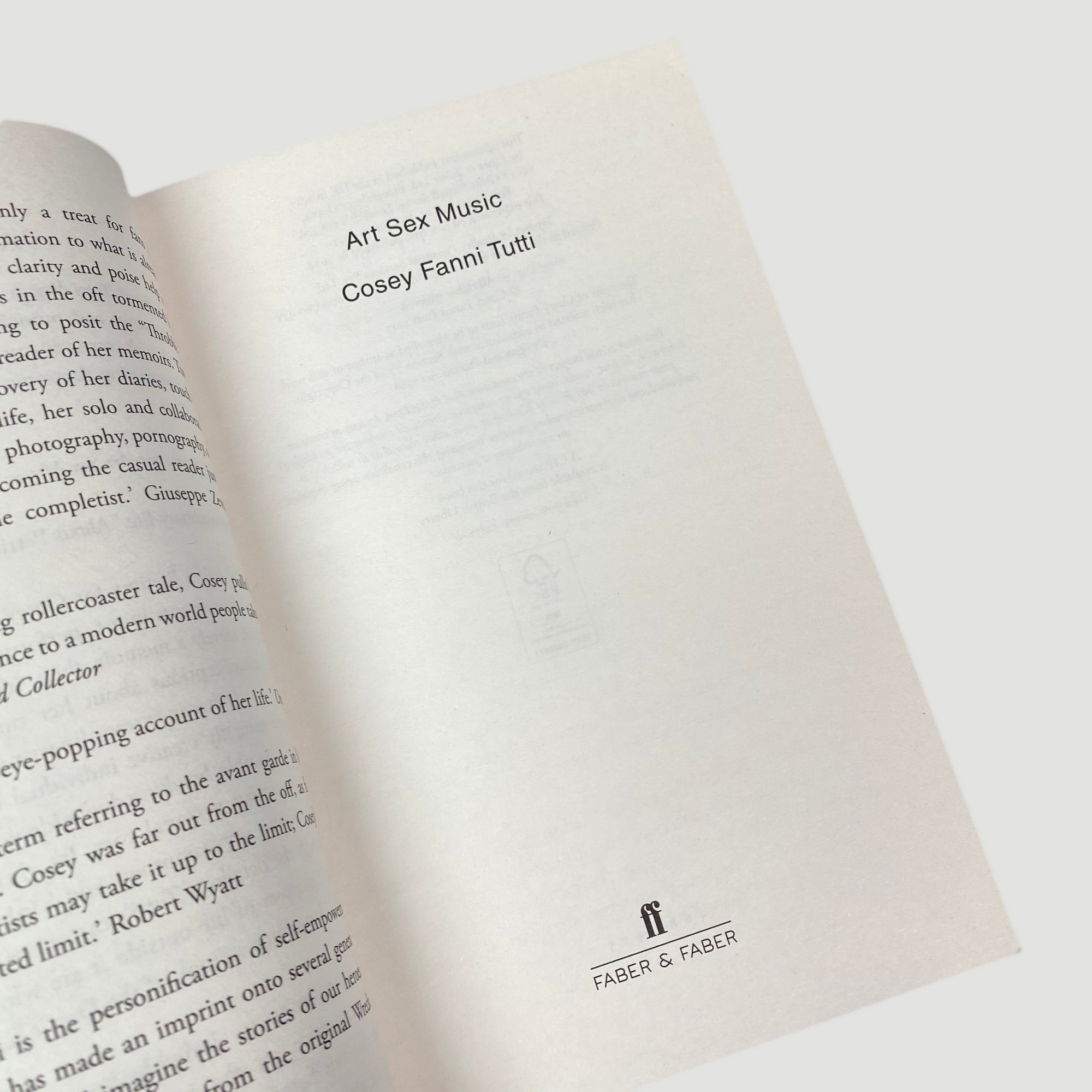 2018 Cosey Fanni Tutti 'Art Sex Music'