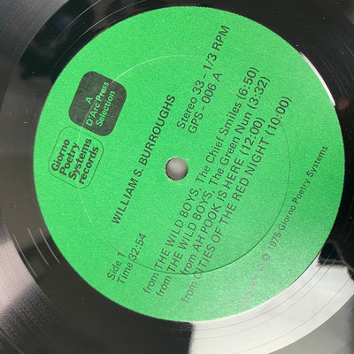 1975 William Burroughs & John Giorno Gatefold 2xLP