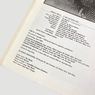 1988 RE/Search No. 10: Incredibly Strange Films