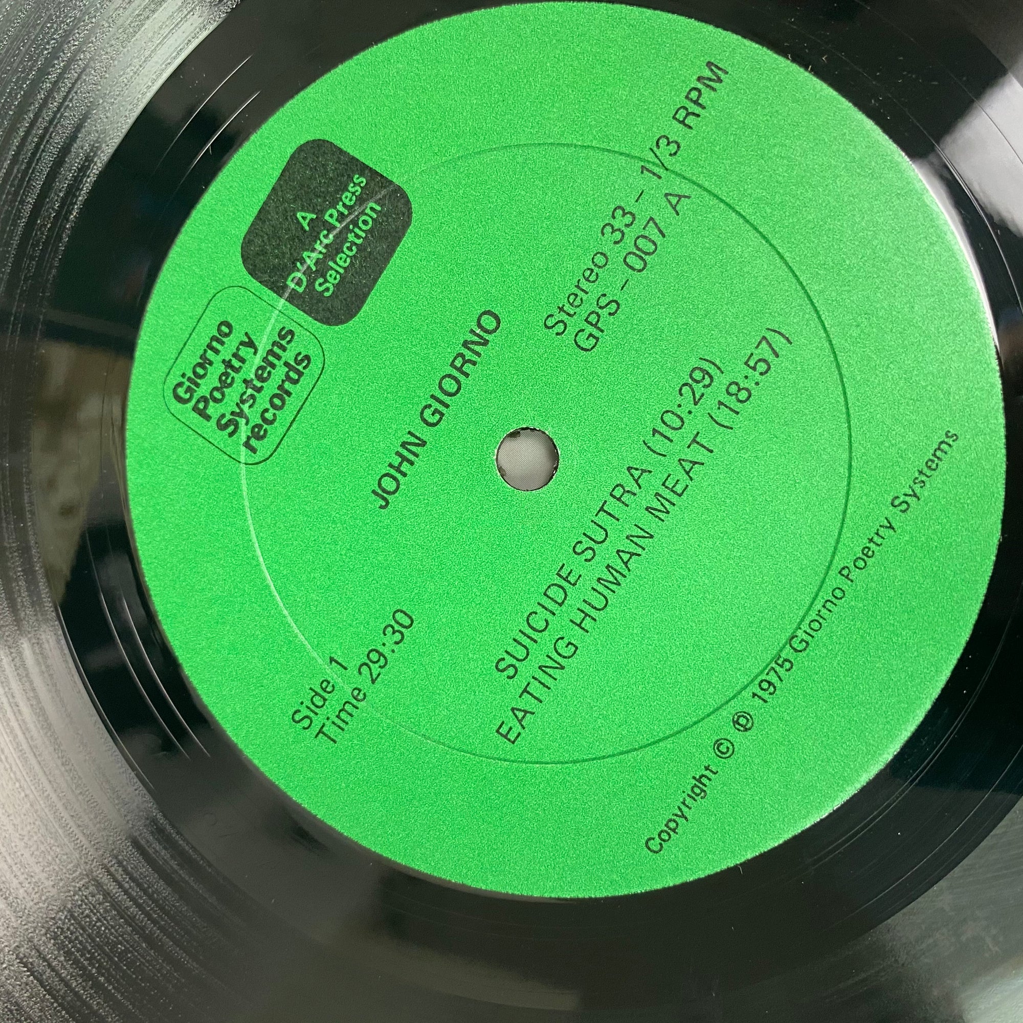 1975 William Burroughs & John Giorno Gatefold 2xLP