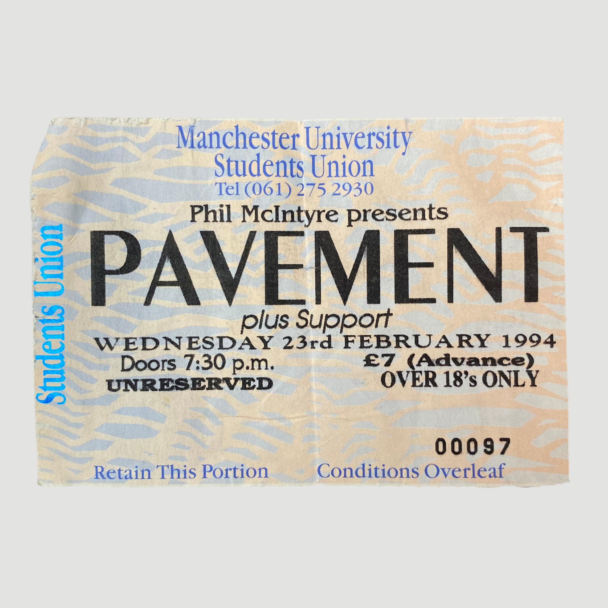 1994 Pavement Gig Ticket