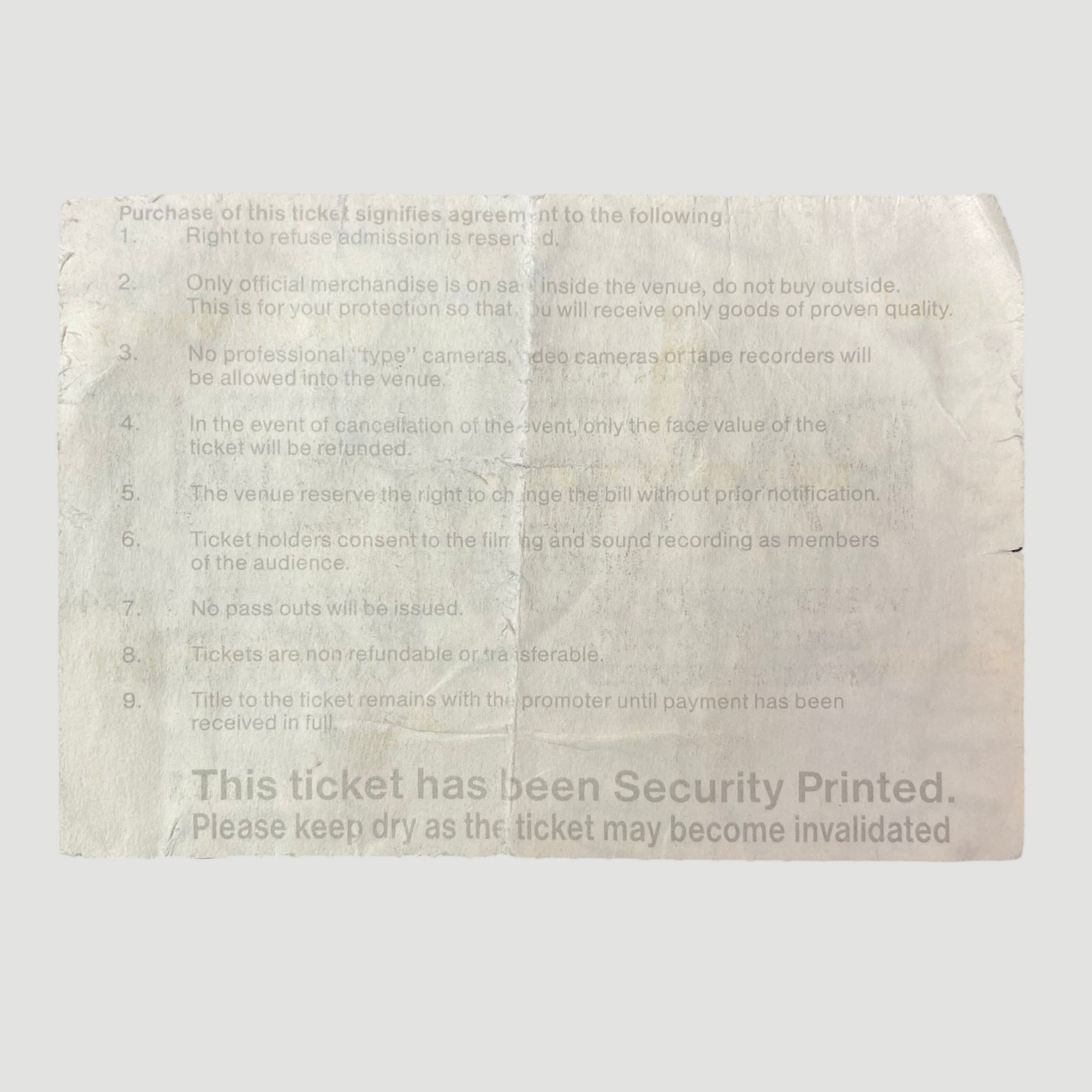 1994 Pavement Gig Ticket