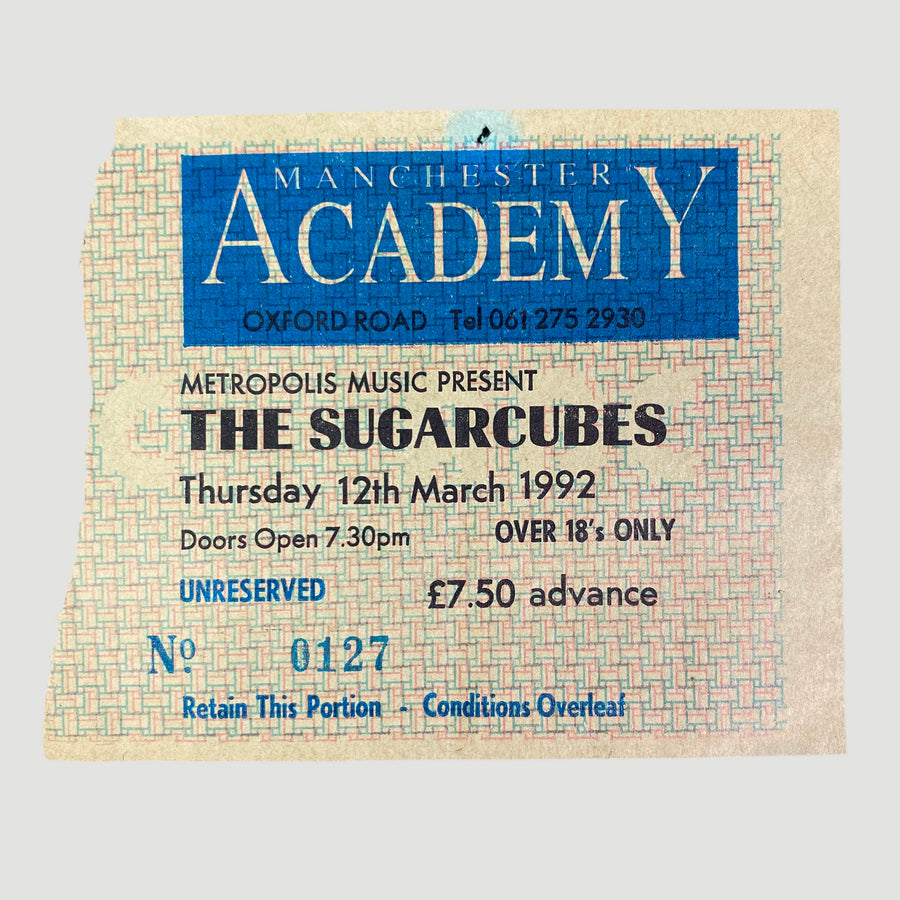 1992 The Sugarcubes Show Ticket