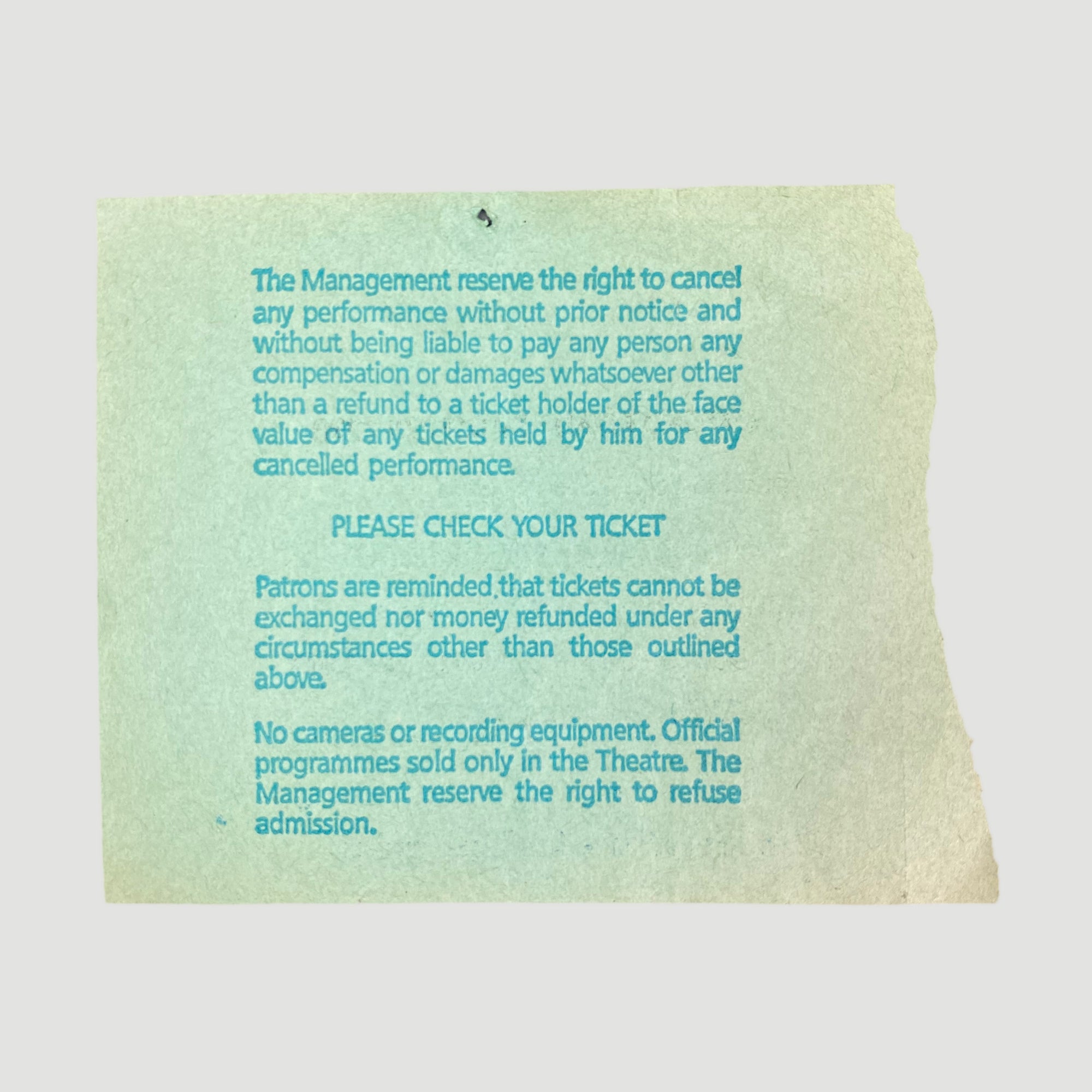 1992 The Sugarcubes Show Ticket