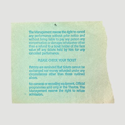 1992 The Sugarcubes Show Ticket